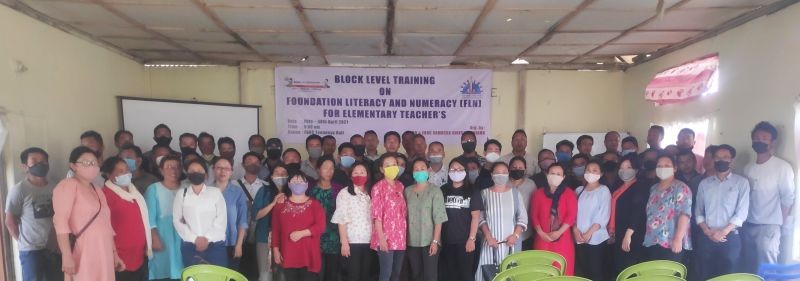 Officials with participants of Block level training on ‘Foundational Literacy & Numeracy’ at Tseminyu.