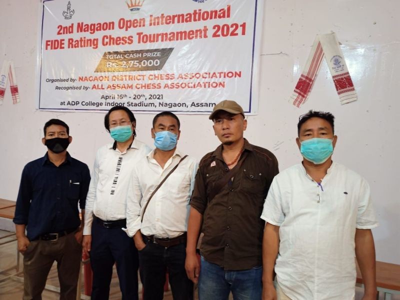 Players from Nagaland at the 2nd Nagaon Open International FIDE Rating Chess Tournament 2021.