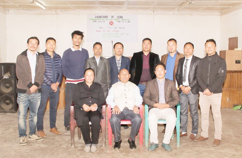 Members of OCRA with LMCP Addl. Controller & HoD Beizo M Koutsu during the launch of the OCRA at Phesama Village under Kohima district on February 16. (Photo Courtesy: Vimezo Zashümo)