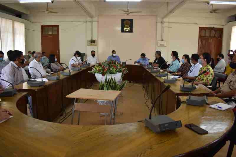 Dimapur District Task Force for COVID-19 meeting held on April 21. (DIPR Photo)
