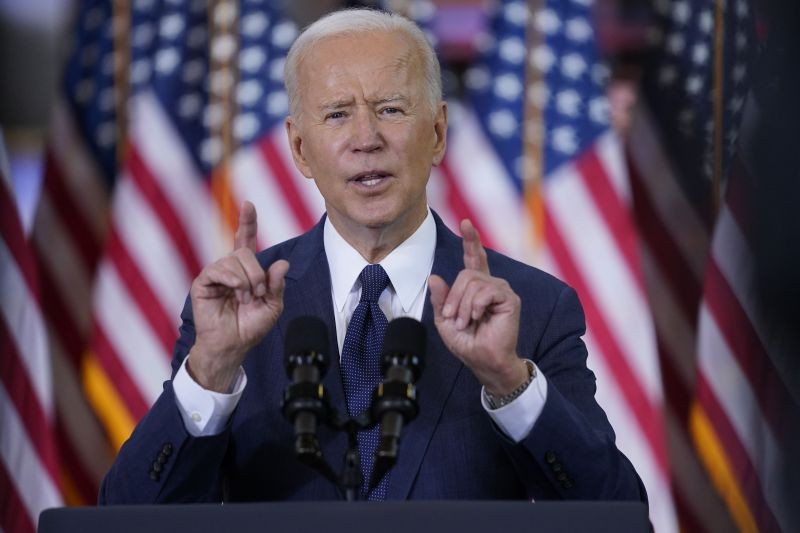 President Joe Biden delivers a speech on infrastructure spending at Carpenters Pittsburgh Training Center on March 31, 2021, in Pittsburgh. (AP/PTI Photo)