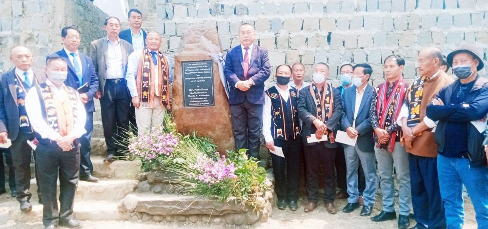 Neiba Kronu and others during the 25th Anniversary celebration of ZWSK in Kohima on April 6. (Morung Photo)