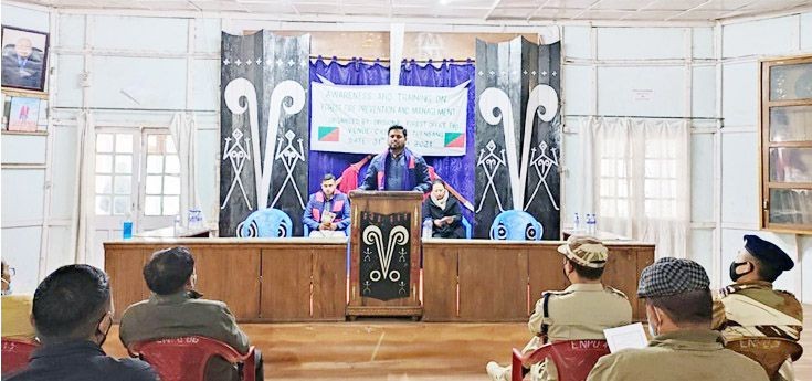 The training on forest fire prevention and management underway at CKS Conference Hall, Tuensang on March 31.