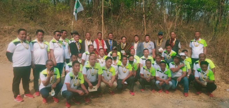 Khriehu Liezietsu, Helievio Solo and others during Chaprü silver jubilee celebration on March 27. (Morung Photo)