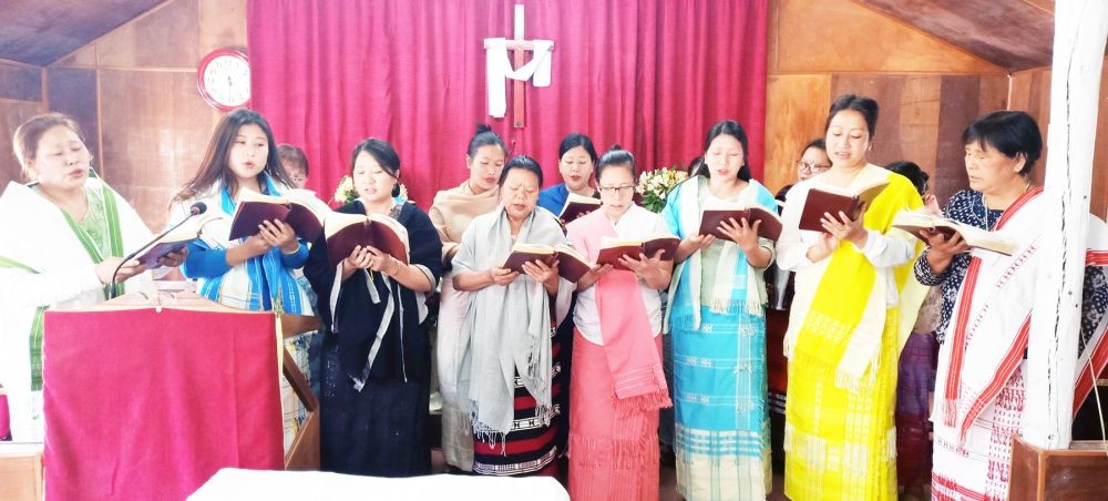 Members of the Women’s Society, KLBC presenting a ‘song of resurrection’ on the occasion of Easter Sunday on April 4.
