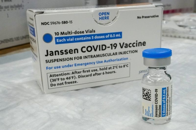 In this Thursday, April 8, 2021 file photo, the Johnson & Johnson COVID-19 vaccine sits on a table at a pop up vaccinations site the Albanian Islamic Cultural Center, in the Staten Island borough of New York. The U.S. is recommending a “pause” in administration of the single-dose Johnson & Johnson COVID-19 vaccine to investigate reports of potentially dangerous blood clots. (AP File Photo)