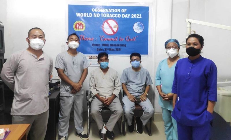 District Tobacco Control Cell, Mokokchung observed World No Tobacco Day 2021 at IMDH Mokokchung on May 31. (Photo Courtesy: CMO office Mokokchung)