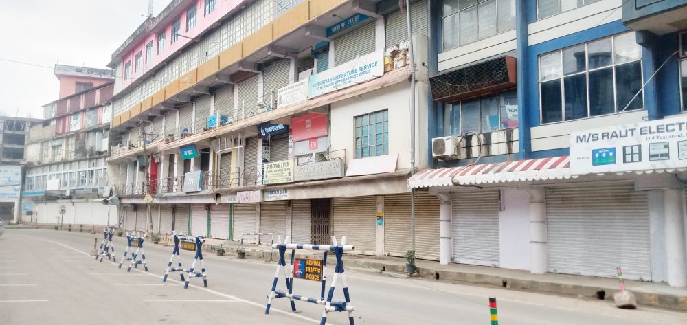Streets in Nagaland’s capital Kohima wore a deserted look on May 6 following the imposition of restriction on movement and activities by the State government. Other normal activities have also been affected from May 5. The seven-day restriction on movement and activities started from 7:00 pm of May 5. (Morung Photo)