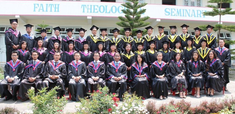 Graduated students and others during the 13th convocation of FTS Jotsoma on April 29.