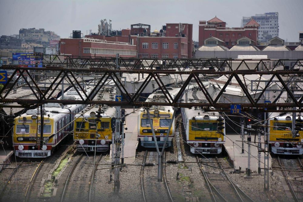 Howrah: Trains parked at a railway yard after West Bengal Government suspended local train services, as coronavirus cases surge in Howrah district, Thursday, May 6, 2021. (PTI Photo)