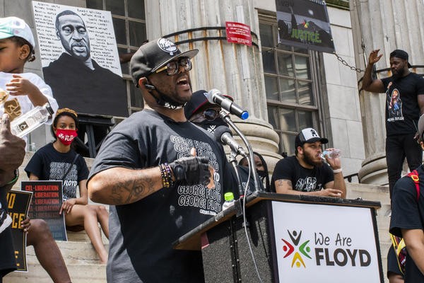 George Floyd's family holds rally, march in brother's memory
