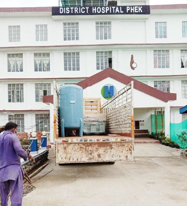 Equipment for PSA oxygen plants reach Phek, Tuensang