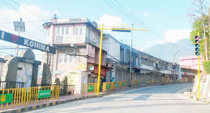 Installation of Automated Traffic Management System (ATMS) for traffic management at the various locations under Smart City project in Kohima. (Morung Photo)