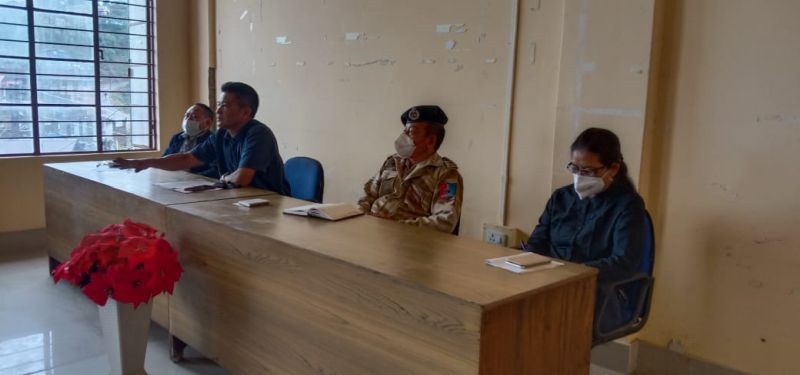 The Longleng District Task Force meeting underway on May 3. (DIPR Photo)