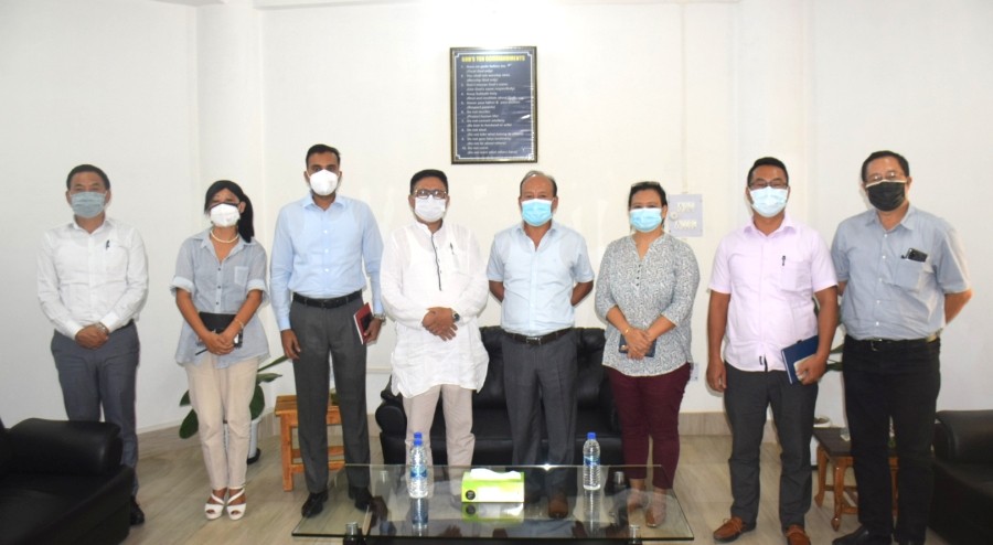 Officer for Dimapur district, Y Kikheto Sema IAS and others during the coordination meeting held in the office of Commissioner of Police, Dimapur on June 23. (DIPR Photo)
