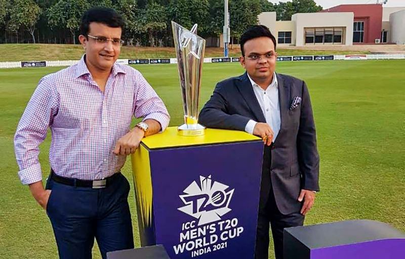 *New Delhi: BCCI President Saurav Ganguly with BCCI Secretary Jay Shah. ICC Men’s T20 World Cup 2021 shifted to UAE and Oman due to the ongoing COVID-19 situation in India. (PTI Photo)