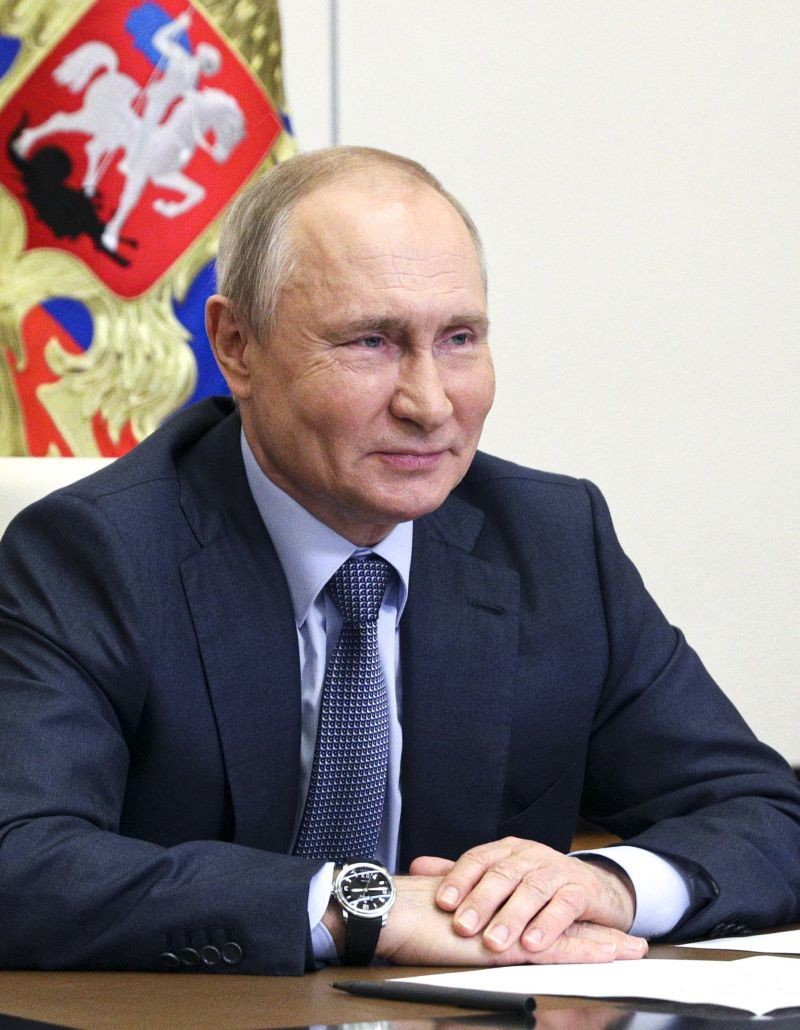 Russian President Vladimir Putin attends a meeting via video conference at the Novo-Ogaryovo residence outside Moscow, Russia on June 8, 2021. (AP/PTI File Photo)