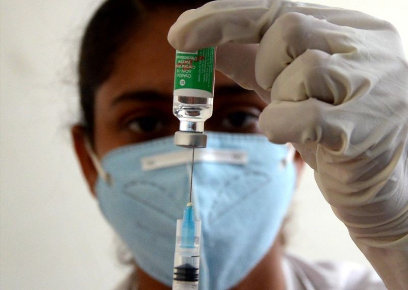 A medical worker prepares to inoculate a person with a dose of the Covishield vaccine at a hospital in Amritsar on June 11, 2021. (PTI Photo)