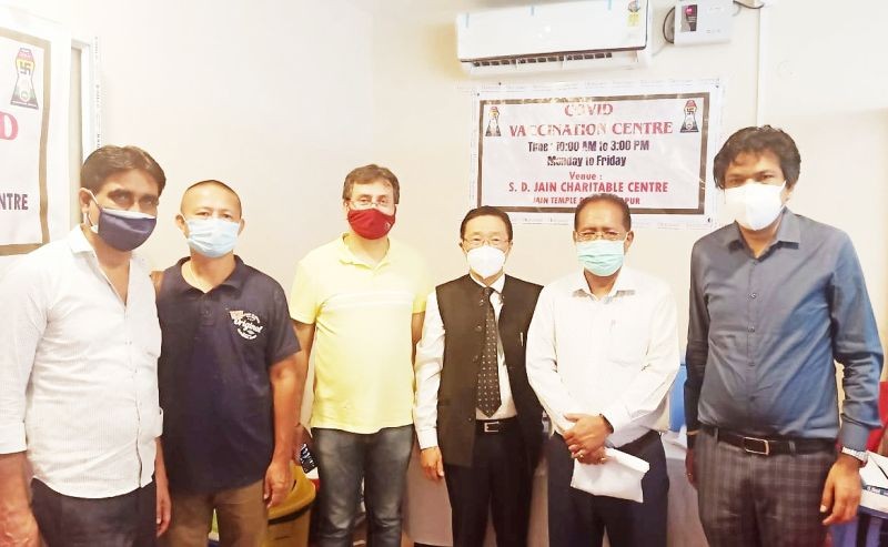 National BJP team during their visit to SD Jain Charitable Clinic at Marwaripatti, Dimapur on June 17.