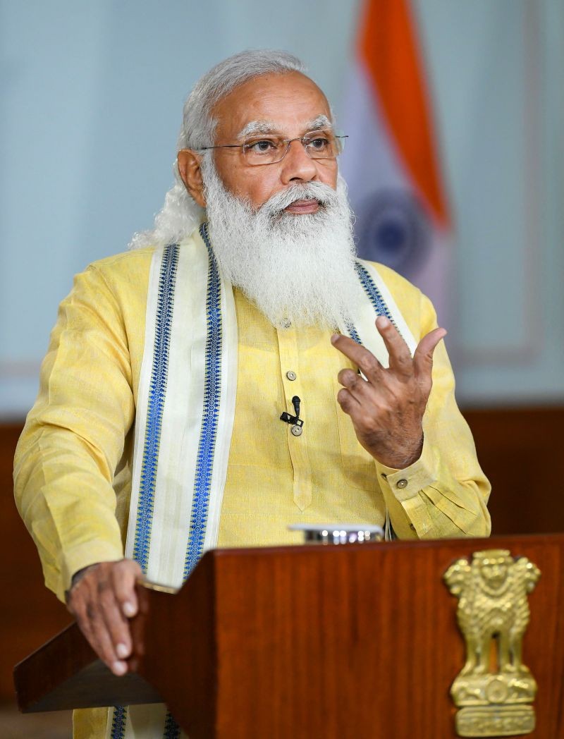 Prime Minister Shri Narendra Modi addresses the nation, in New Delhi. (PTI Photo)