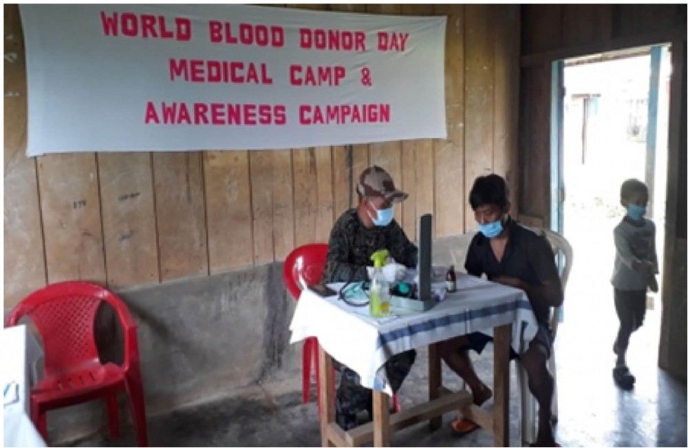 Caption: Medical camp and awareness campaign orgnised by Jalukie Battalion of Assam Rifles at New Impai, Peren Distric on June 14. (Photo: PRO, HQ IGAR-N)