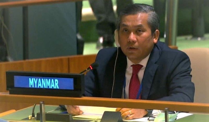 Myanmar diplomats stage revolt, refuse to serve military regime. (IANS Photo)