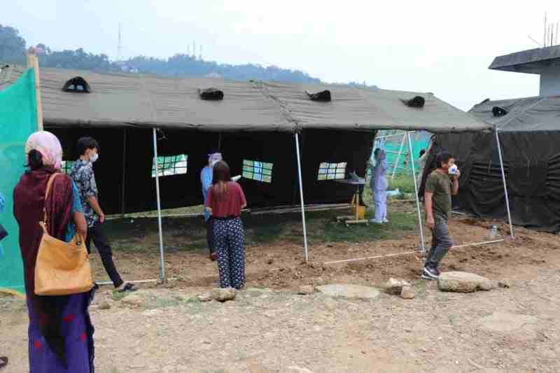 The Mokokchung Battalion of Assam Rifles provided assistance to District Hospital, Mokokchung in establishing a COVID care center on June 8. (Photo Courtesy: HQ IGAR (N))