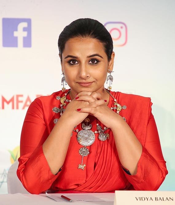 Bollywood actress Vidya Balan attends the press conference of 65th Flimfare Awards 2020 in Mumbai PTI Photo