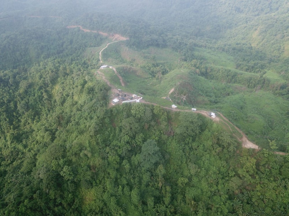 View of the recently developed betel nut farm allegedly set up by Assamese locals at Aokum village jurisdiction. (Photo Courtesy: TNYF)
