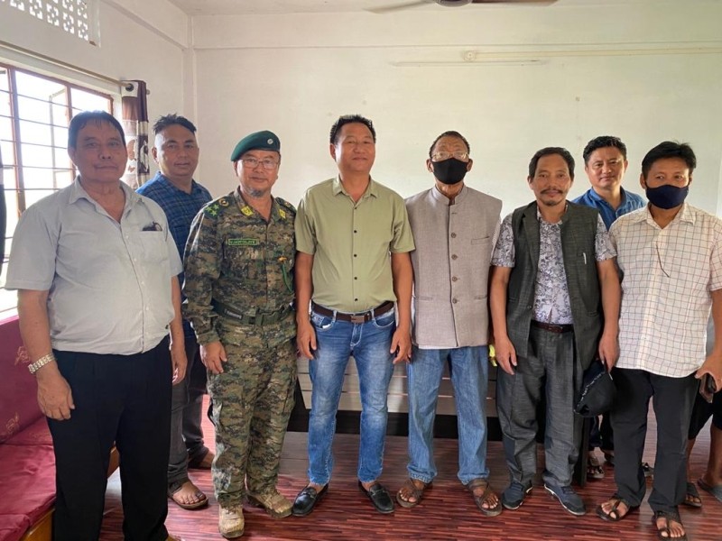 GPRN/NSCN welcomed two senior members of the NSCN (IM), Vaison Vemai and VS Jonah Vemai on Tuesday. (Photo Courtesy: MIP, GPRN/NSCN)