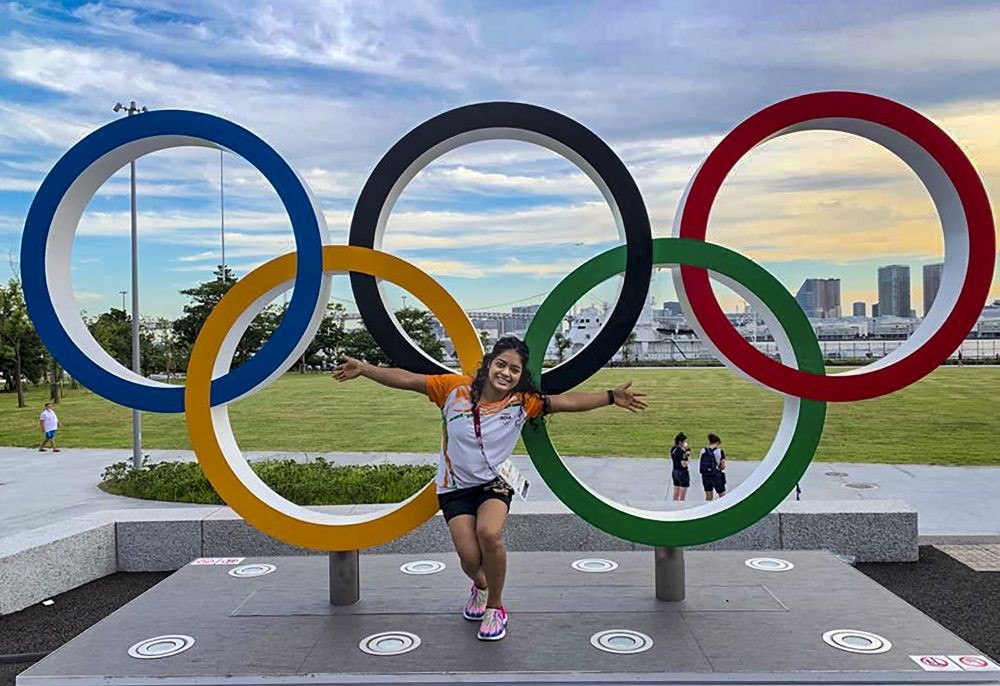 TUESDAY, JULY 20, 2021.** Tokyo: Indian Gymnast Pranati Nayak poses for a picture ahead of Tokyo Olympics. (PTI Photo)