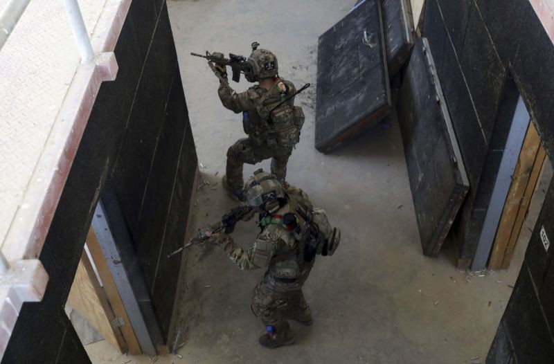 Newly Afghan Army Special forces take part in a training exercise after a three-month training program at the Kabul Military Training Centre (KMTC) in Kabul, Afghanistan on July 17, 2021. (AP/PTI Photo)