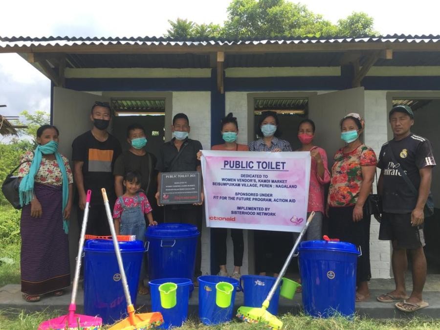 Female-friendly toilets at Kamdi market, where most of the vendors are women was dedicated on July 20. Kamdi market is situated in Beisumpuikam village under Peren district. (Photo Courtesy: Sisterhood Network)