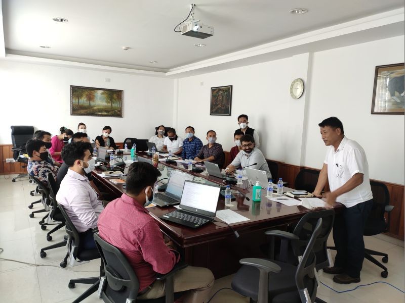 Participants and officials during the handholding and training support on eGram Swaraj application for State Level Users at Hotel Vivor on July 9.