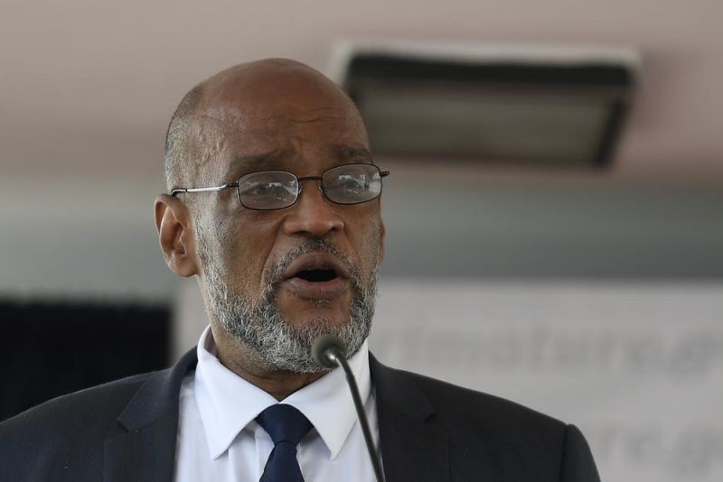 Ariel Henry speaks during his appointment as the new Prime Minister in Port-au-Prince, Haiti on July 20, 2021, weeks after the assassination of President Jovenel Moise at his home. (AP Photo)