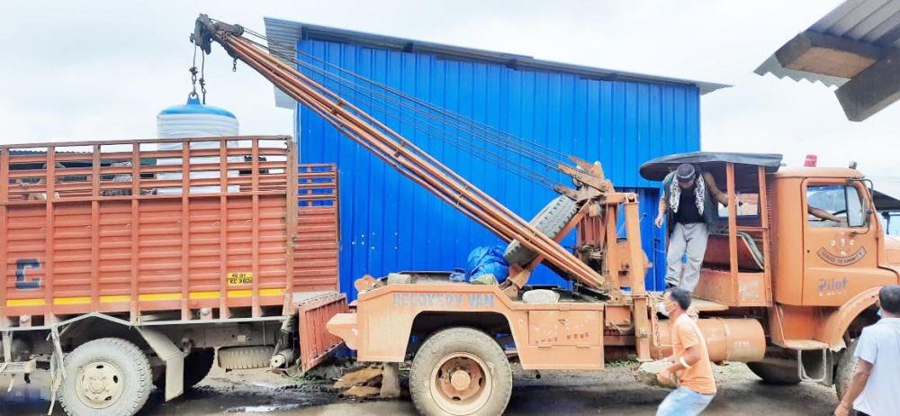 Equipment meant for installation of oxygen generation plant at District Hospital, Longleng under UNICEF arrived at the district. (Photo Courtesy: twitter)
