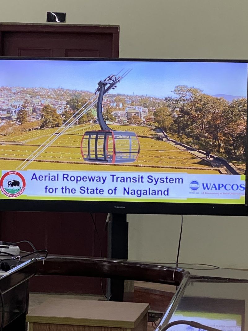 Kohima will have its own ropeway soon even as initial talks are on for the project. Himato Zhimomi had earlier tweeted today— “Looking forward to world class #ropeway for #Kohima #Nagaland. Had good initial meeting today with Wapcos officials for the same. #urbanmobility for all.” (Photo Courtesy: twitter)