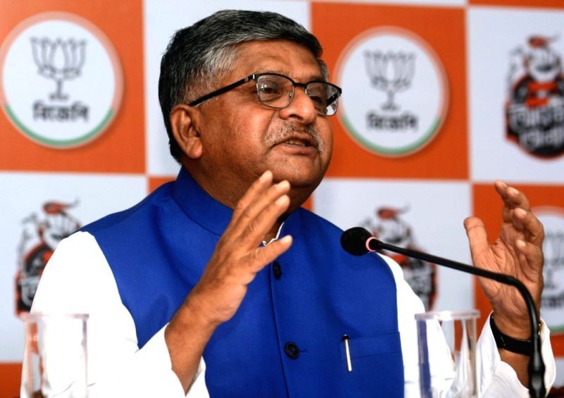 Law Minister Ravi Shankar Prasad. (IANS Photo)