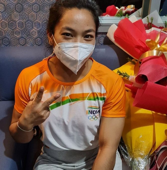 Photograph: Kind Courtesy Mirabai Chanu/Twitter