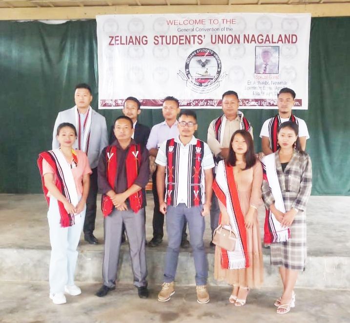 Zeliang Students’ Union, Nagaland during its General Convention organized at Council Hall, Peren town on July 24 elected a new team of office bearers. (Photo Courtesy: ZLSUN)