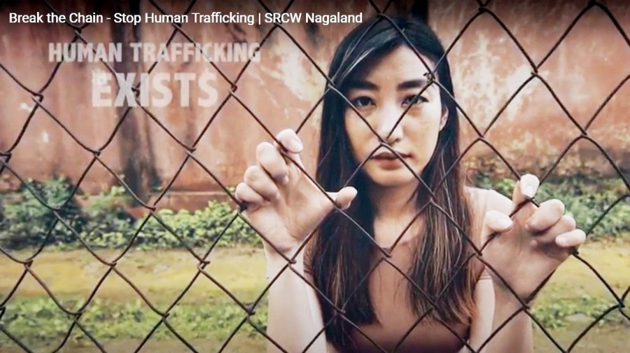 A screenshot from the video titled ‘Break the Chain - Stop Human Trafficking’ by SRCW Nagaland. This video was issued in public interest on the occasion of World Day against Trafficking in Persons, July 30, 2020 by the State Resource Centre for Women Nagaland and the 181 Women Helpline Nagaland as part of its digital campaign to sensitize on the issue of Human Trafficking. (File Photo/Screenshot)