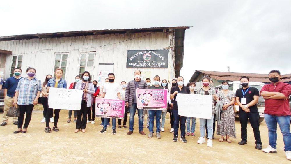 Staff of the Zunheboto Chief Medical Officer’s establishment after the programme on July 11. (Photo Courtesy: DMO, CMO Office)