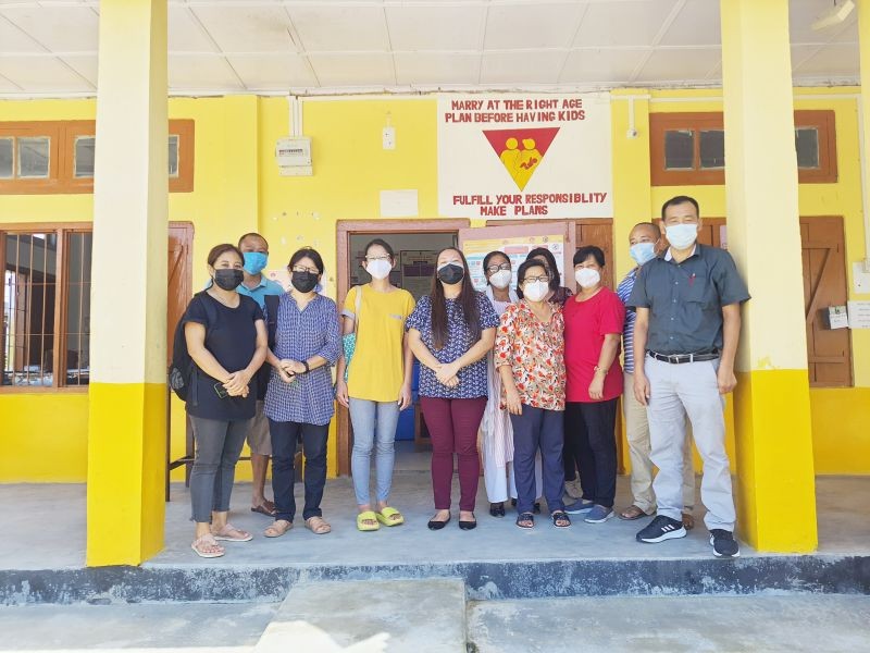 NHP team with HCMC members and staffs of PHC, Chümoukedima during quarterly verification. (Photo Courtesy: VHC Chümoukedima)