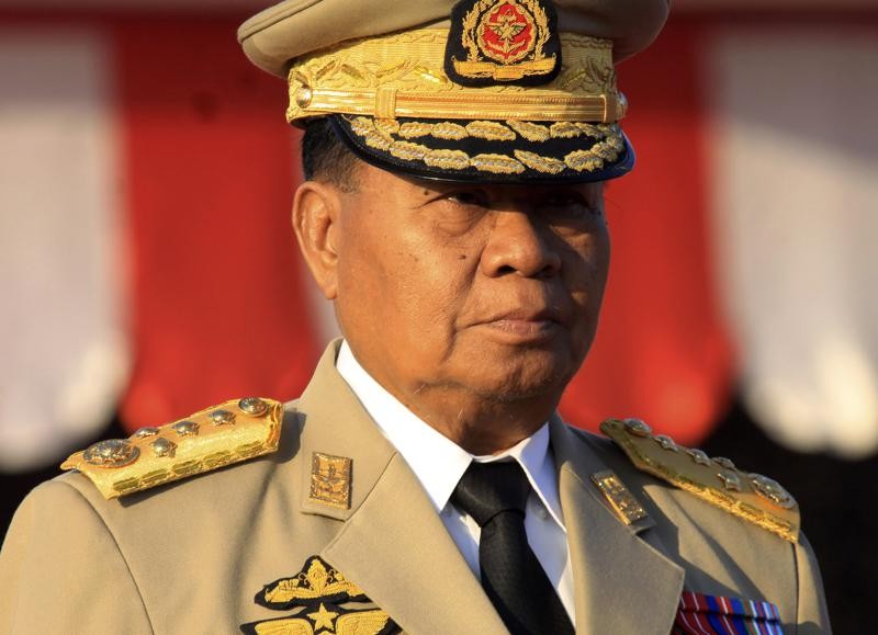 In this Dec. 24, 2010, file photo, Myanmar junta chief Senior Gen. Than Shwe attends the graduation parade of the No. 12 Intake of the Defense Services Medical Academy in Yangon, Myanmar. An employee of the Thaik Chaung military hospital in the capital of Naypyitaw, confirmed that the 88-year-old was being treated under tight security at a VIP section of the facility. (AP File Photo)