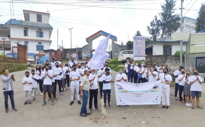 Nusieta Rhakho, Additional Secretary, Home Department flagging off the event.