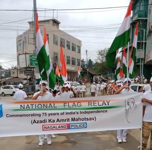 A National flag relay race was undertaken by Nagaland Police in Kohima on August 14.