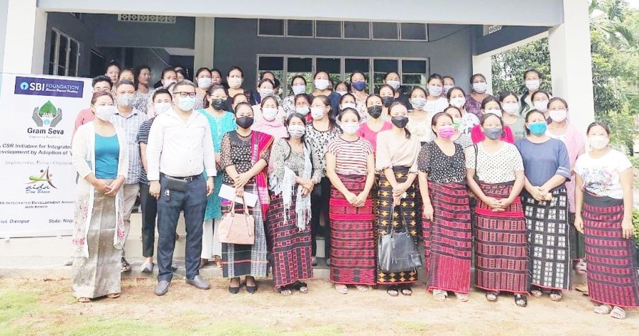 ANMA Integrated Development Association, SBI Foundation-Gram Seva Programme, organized income generating activities training cum awareness on women rights at Tsithrongse village.