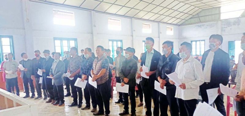 Induction of new office bearers of NPF 17th Chizami A/C on August 9.