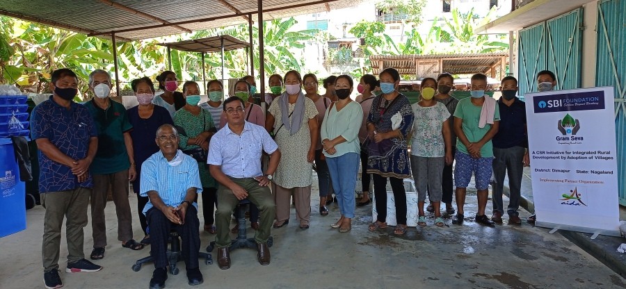 Participants with officials during the one day vermicompost cum entrepreneurship development training held at AIDA- Don Bosco campus.