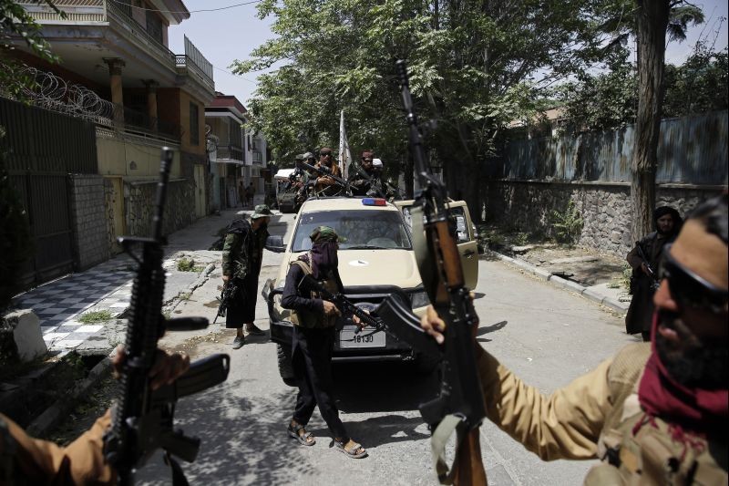 Taliban fighters patrol in Kabul, Afghanistan, Thursday, Aug. 19, 2021. (AP/PTI Photo)